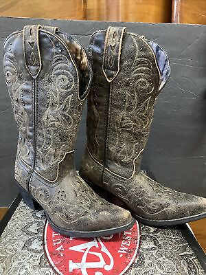 #ad Laredo western womens boots womens leather upper size 6.5 6 1 2 $49.99