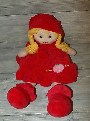 #ad Gorgeous 20quot; Red Plush DOLL Purse BACKPACK Ping Guo Very Soft 25b $4.96
