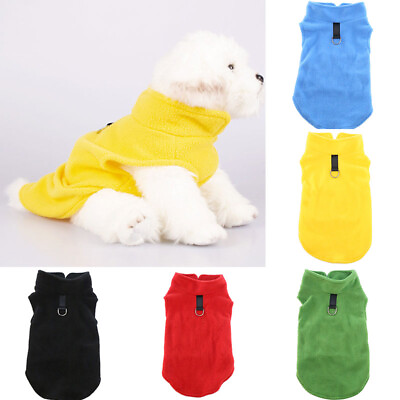 #ad Pet Puppy Cat Dog Fleece Coat T shirt Warm Jacket Vest Pet Dog Clothes Apparel $3.60
