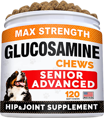 #ad Senior Advanced Glucosamine Joint Supplement for Dogs Hip amp; Joint Pain Relief $43.86