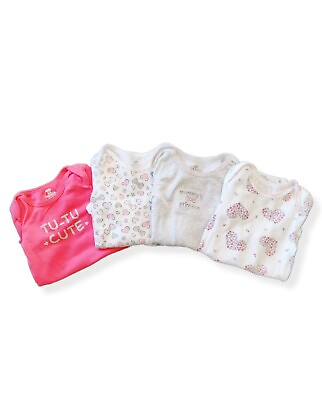 #ad KOALA BABY Set of 4 Long Sleeve Bodysuits Baby Girl 24mth 2T $5.74