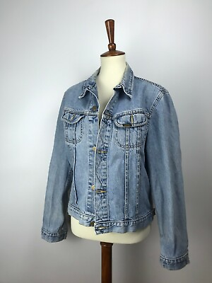#ad Lee Mr Vintage Women#x27;s Girls Denim Jacket Slim XL $68.83