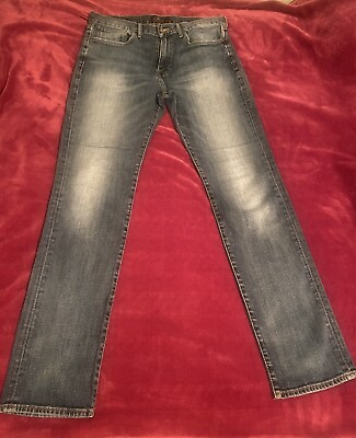 #ad Lucky Brand Jeans Mens 34x34 Blue 121 Heritage Slim Straight Medium Wash Denim $24.88