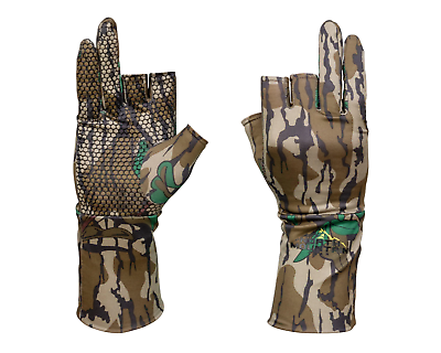 #ad North Mountain Gear Mossy Oak Greenleaf Fingerless Gloves $19.99