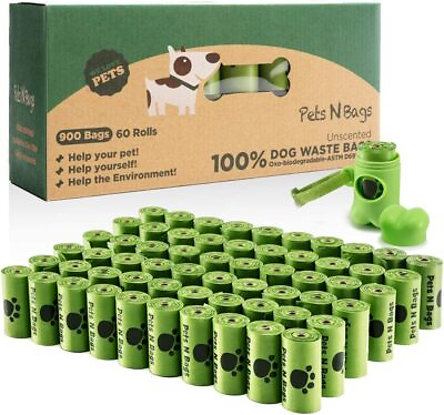 #ad Pets N Bags Dog Poop Bags Dog Waste Bags Biodegradable Unscented Refill Rolls $31.99