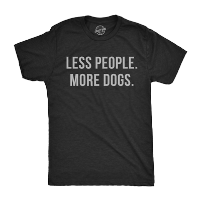 #ad Mens Less People More Dogs Tshirt Funny Pet Puppy Lover Tee For Guys $14.00