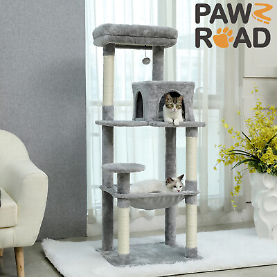 56.2quot; Cat Tree Tower Scratching Posts Cat Condo Trees for Large Cats Bed Toys $59.99