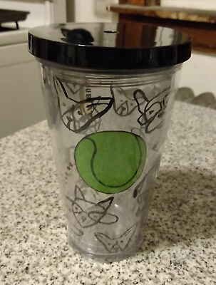 #ad HTF Starbucks 2014 Limited Edition Doodle Dogs Tennis Ball Tumbler 16oz No Straw $29.99