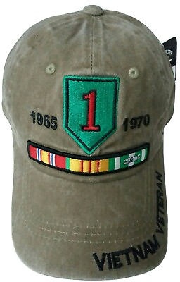 #ad 1st Infantry Division Vietnam Veteran Army Hat HHB Div Artillery Cap Low Profile $24.99