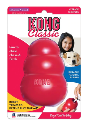 #ad KONG Classic Rubber Chew Dog Toy Red Pick Size $11.97