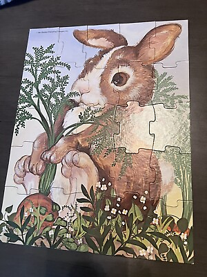 #ad Vintage 1981 Whitman Rascals 25 piece Jigsaw Puzzle COMPLETE Rabbit Bunny $14.50