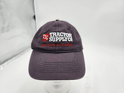 #ad Tractor Supply Co Hat Cap Strapback Gray Workwear Farm Dad Adjustable OSFA $10.00