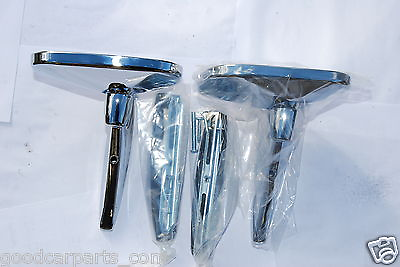 #ad FOR Universal Fender View Mirrors Vintage Classic Car Side Wing Mirrors Square $68.00