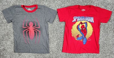 #ad 2 Pack Little Boys Marvel Spiderman T Shirt Short Sleeve Size 6 $12.74