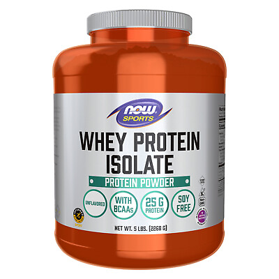#ad NOW FOODS Whey Protein Isolate Unflavored Powder 5 lbs. $77.98