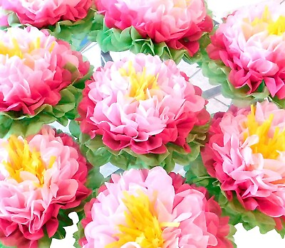 #ad 8ct Paper 15quot; Big Pom Poms Flower Decoration Home Nursery Wedding Birthday Craft $20.00