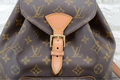 #ad LV Louis Vuitton Montsouris MM Monogram Daypack Backpack Leather Brown $720.04