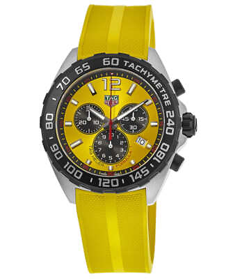 #ad New Tag Heuer Formula 1 Quartz Chronograph Yellow Men#x27;s Watch CAZ101AM.FT8054 $1384.77