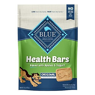 #ad Blue Buffalo Health Bars Natural Crunchy Dog Treats Biscuits Apple amp; Yogurt 16oz $11.22