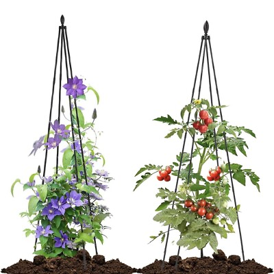 #ad 2 Pack Garden Trellis for Climbing Plants Outdoor Indoor Pot 67Inch Tall Plants $25.99