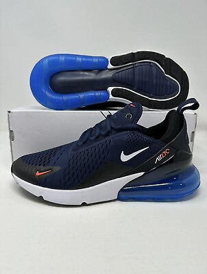 #ad Nike Air Max 270 Midnight Navy Blue Orange Training Sneaker FD0279 400 Men Sizes $113.32