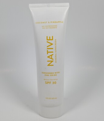#ad Native Mineral Sunscreen w Zinc Oxide Coconut amp; Pineapple SPF 30 5 oz BB 05 24 $8.49