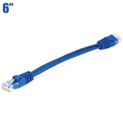 #ad 6quot; Cat6 RJ45 Ethernet LAN Network UTP Patch Cable Copper Wire Gold 550MHz Blue $8.29