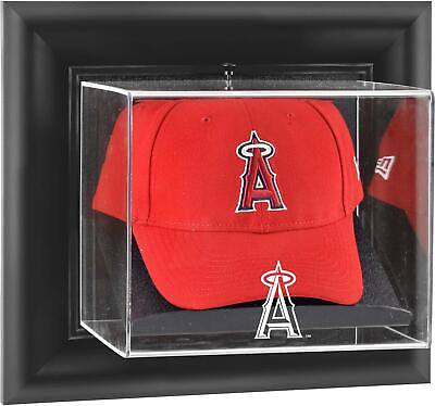 #ad Los Angeles of Anaheim Black Framed Wall Mounted Logo Cap Disp Case Fanatics $76.49
