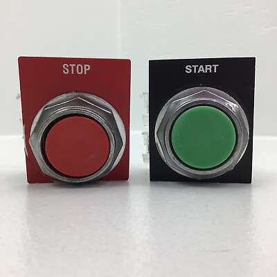 #ad Red quot;STOPquot; amp; Green quot;STARTquot; Pushbutton Switch Momentary Contact $39.86