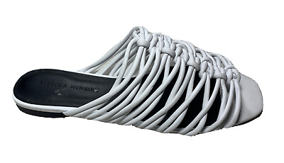 #ad REBECCA MINKOFF Sandals Sz 7 Strappy White $17.50