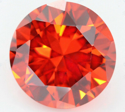 #ad 8 mm Natural Round Padparadscha Sapphire 3.02 ct Diamond Cut VVS Loose Gemstones $6.74