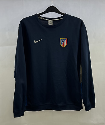 #ad Atletico Madrid Football Sweatshirt 2009 10 Adults Medium Nike A538 GBP 59.99