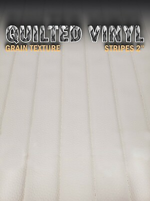 #ad Quilted Vinyl Grain Texture STRIPES 2quot; with 3 8quot; Foam Backing Upholstery $23.99