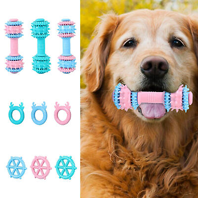 #ad Pet Dog Teething Toy For Aggressive Rubber Serrated Puppy Chewing Toy Teether $9.83