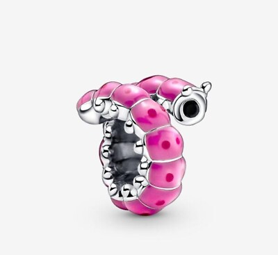 #ad New Authentic Pandora Bead Charm Cute Curled Caterpillar Charm 790762C01 $24.79