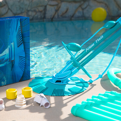 #ad 30#x27; ft Automatic Pool Cleaner Suction Swimming Pool Vacuum Climb Wall Hose Set $82.39