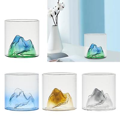#ad Fashion Mountain Glass Glassware Hand Blown Coffee Mug $10.24