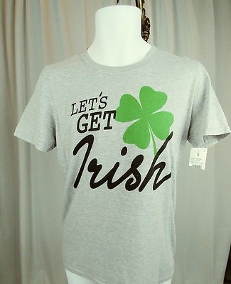 #ad St. Patrick#x27;s Day quot;LETS GET IRISHquot; TEE T Shirt Sz Small Irish NWT 🔥🔥 🍀 $13.00