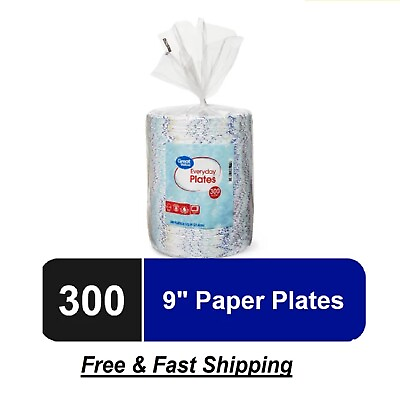 #ad #ad Great Value Disposable Paper Plates 9In Bulk Strong Microwave 300ct $14.00
