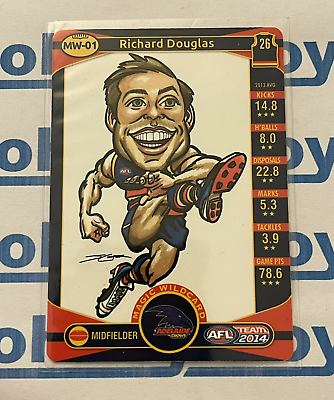 #ad 2014 Teamcoach Magic Wildcard MW 01 Richard Douglas Adelaide AFL Card Football AU $22.00