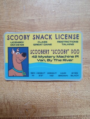 #ad Scooby Doo And Shaggy Novelty Snack Licenses Trading Cards $6.00