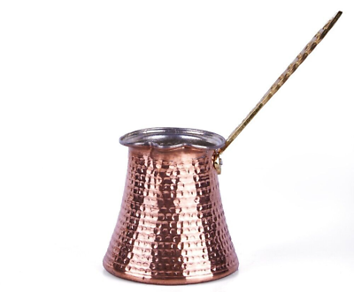 #ad Turkish Copper Coffee Cezve Pot Hand Hammered in Turkey Wood Handle 12 oz Turka $21.95