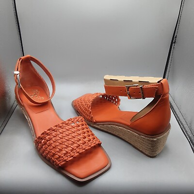 #ad Vince Camuto Bretandi Sandals Women#x27;s 9W Orange Apricot $34.99