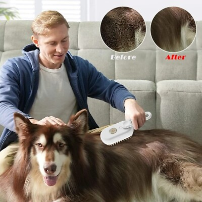 #ad Pet Cleaning Grooming and Steaming brush with Spray massage $20.00