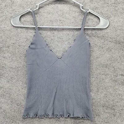 #ad Intimately Free People Tank Top Womens XS S Ribbed Gray $15.99