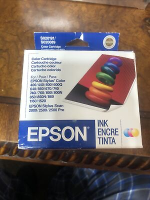 #ad Genuine Epson Color Printer Ink Cartridge S020191 S020089 Stylus Scan NEW 2009 $8.40