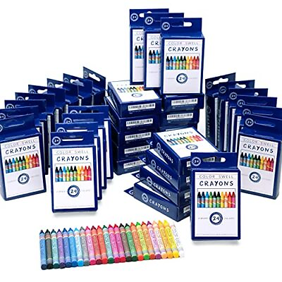 #ad Bulk Crayon Packs 36 Boxes of 24 Vibrant Colored Durable Bulk Crayons of Te... $51.70