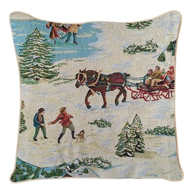 #ad Tapestry Pillowcase Cushion Cover Xmas Sleigh Designs $19.99