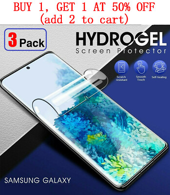 #ad 3 Pack HYDROGEL Screen Protector For Samsung Galaxy S24 S23 S22 S21 Plus Note 20 $3.95