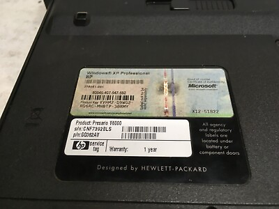 #ad HP Presario V6000 15quot; AS IS Intel Core Duo T2450 @ 2 GHz JZ $45.00